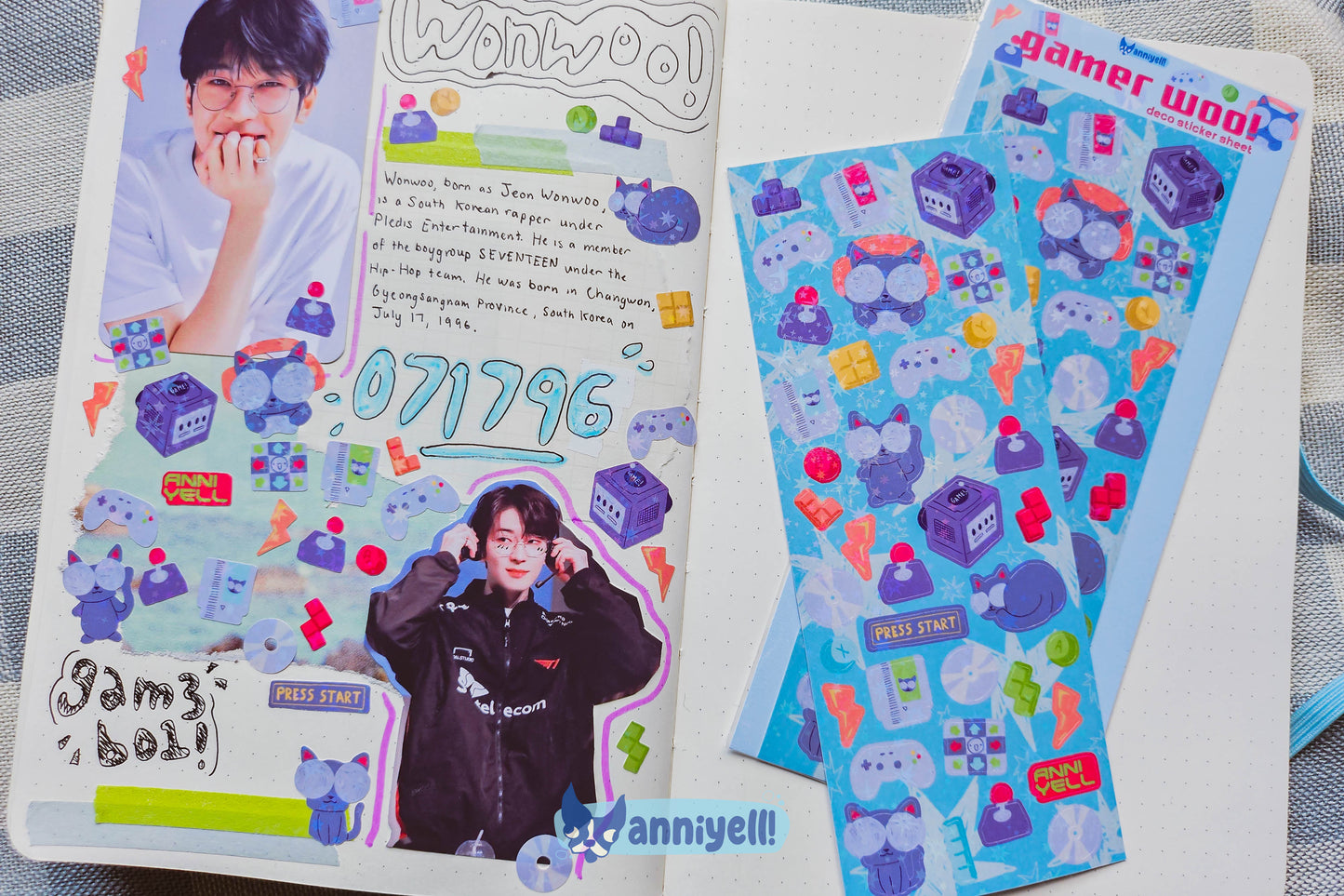 gamer woo! Deco Sticker Sheet