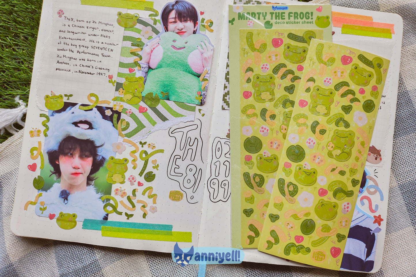 marty the frog! Deco Sticker Sheet