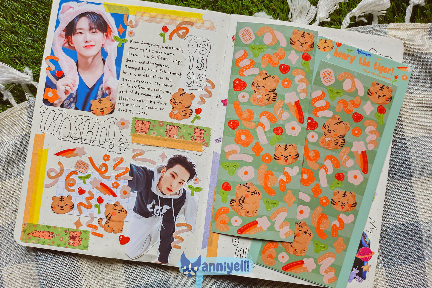 henry the tiger! Deco Sticker Sheet