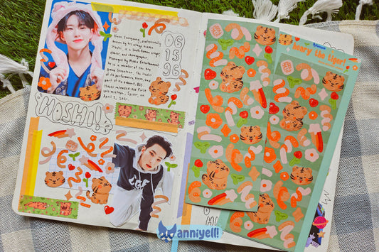 henry the tiger! Deco Sticker Sheet