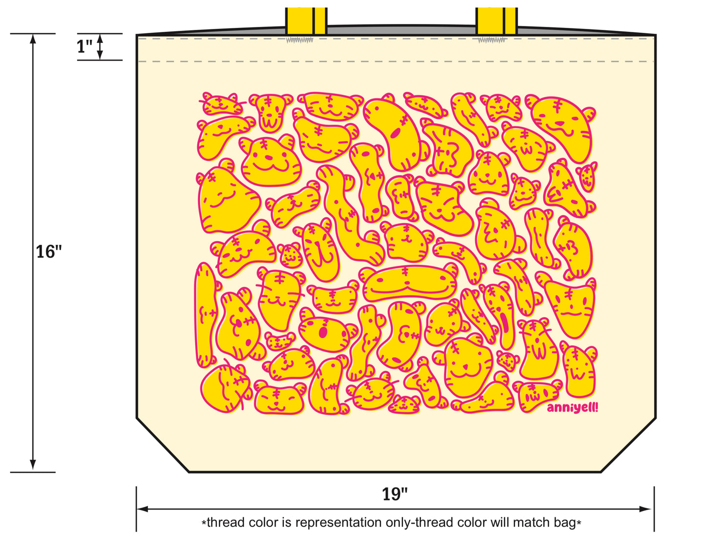 silly tigers! Jumbo Tote Bag