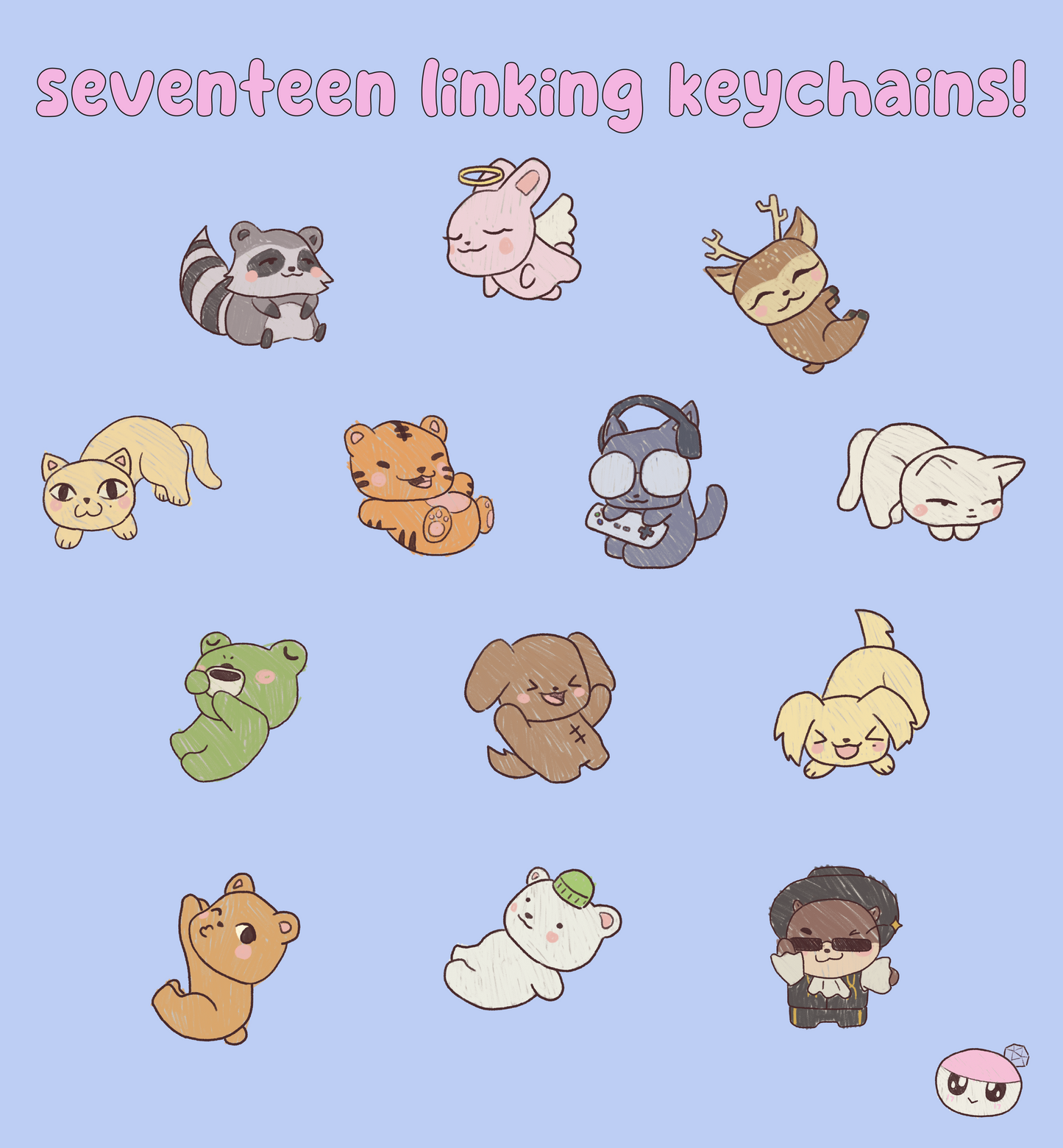 build-a-bias line! Seventeen Linking Keychains