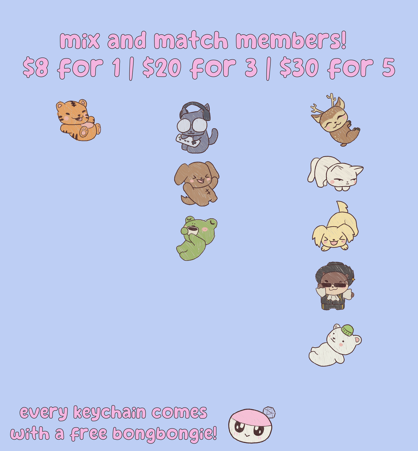 build-a-bias line! Seventeen Linking Keychains