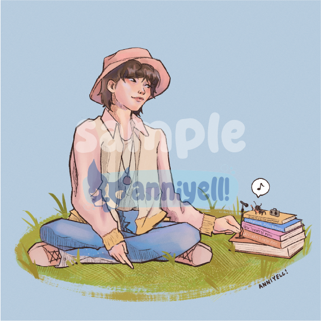 woozi + friend Postcard Mini Art Print