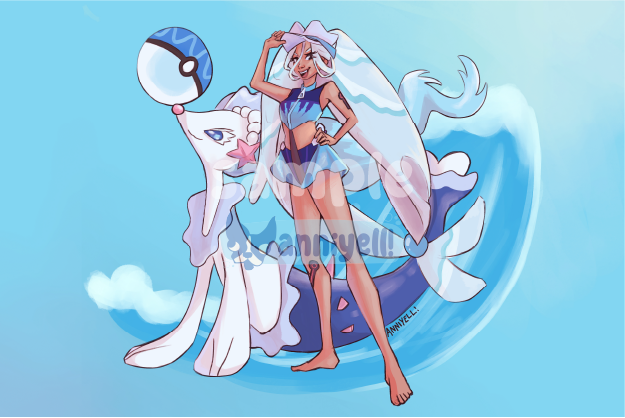 water miku Postcard Mini Art Print