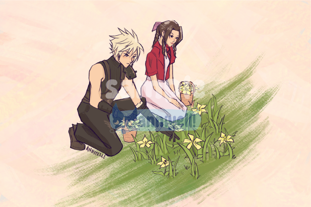 flower picking Postcard Mini Art Print