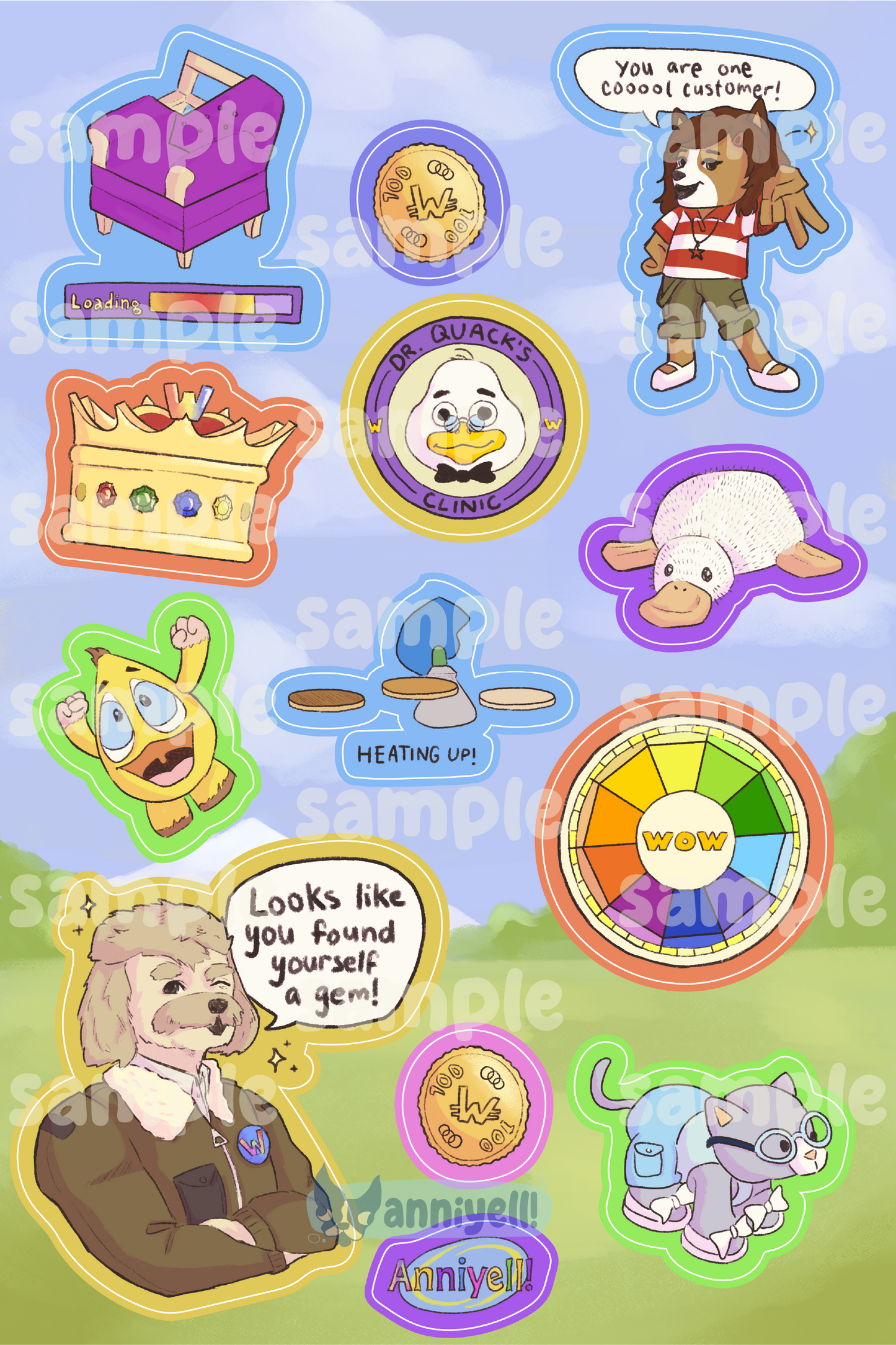 welcome to kinzville! Sticker Sheet