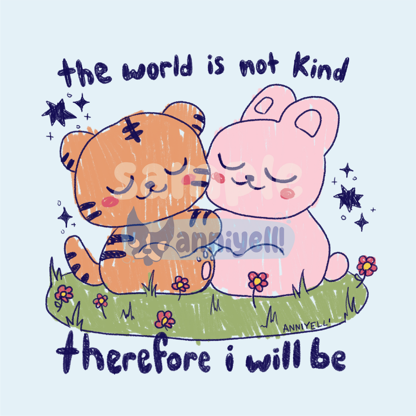 the world is not kind Mini Art Print