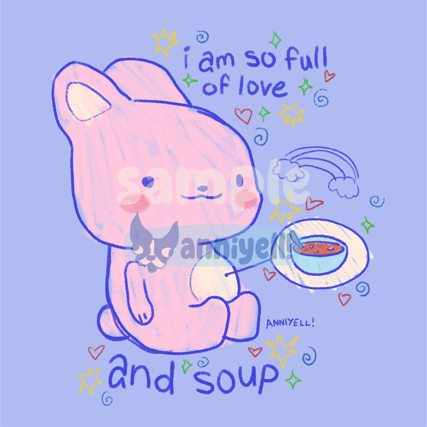 love and soup Mini Art Print