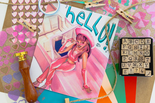 HELLO Momo Art Print