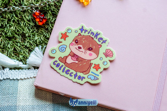 trinket collector Die-Cut Sticker