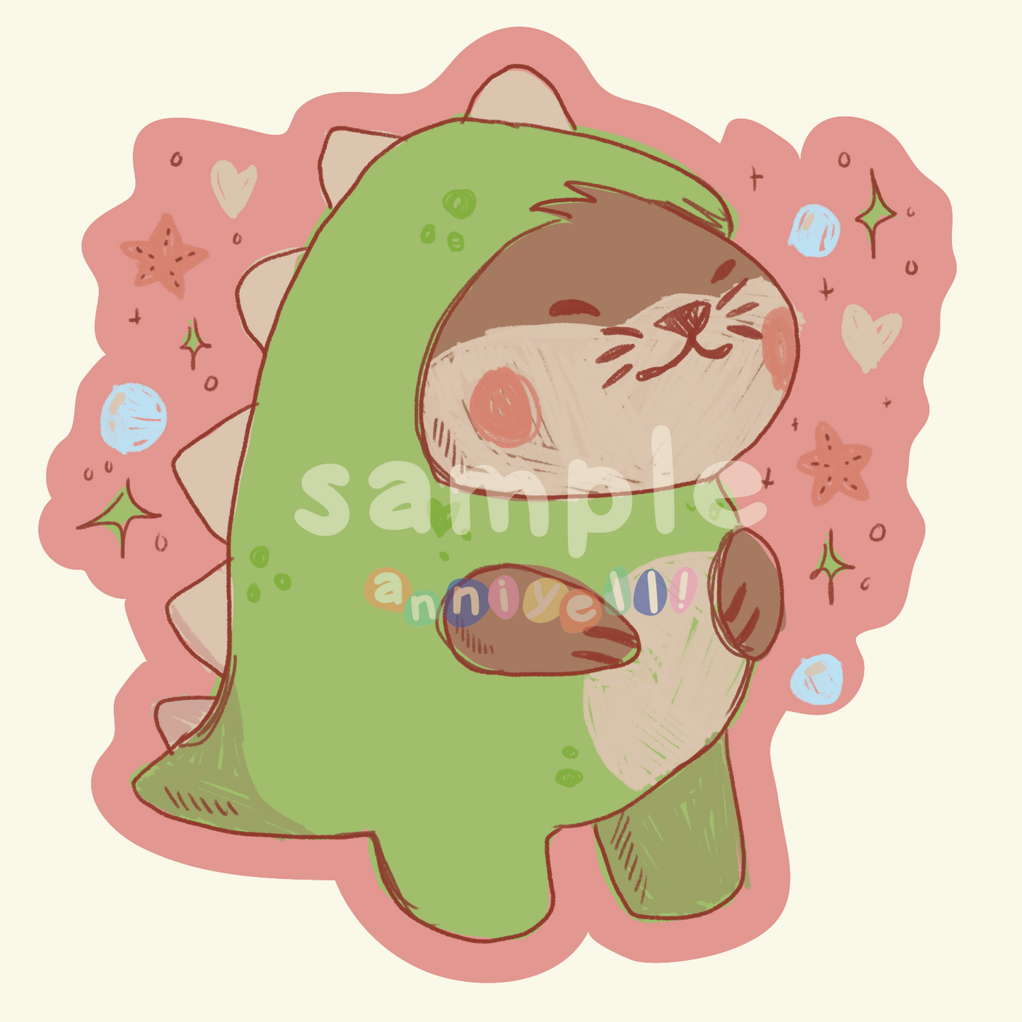 Dennis the Otter Die-Cut Sticker