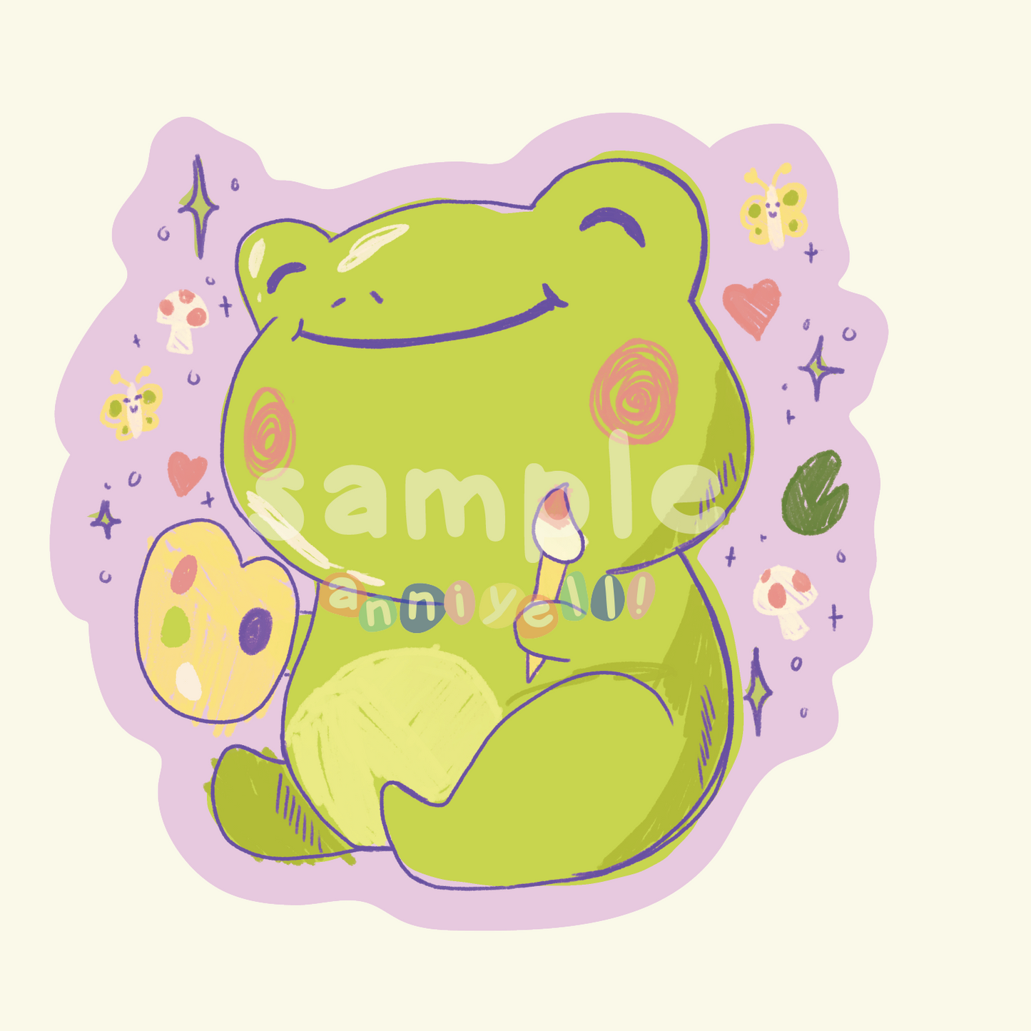 Marty the Frog Die-Cut Sticker