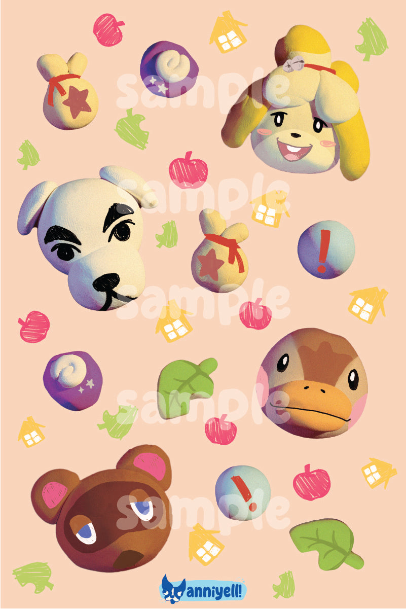 villagers clay babies Sticker Sheet