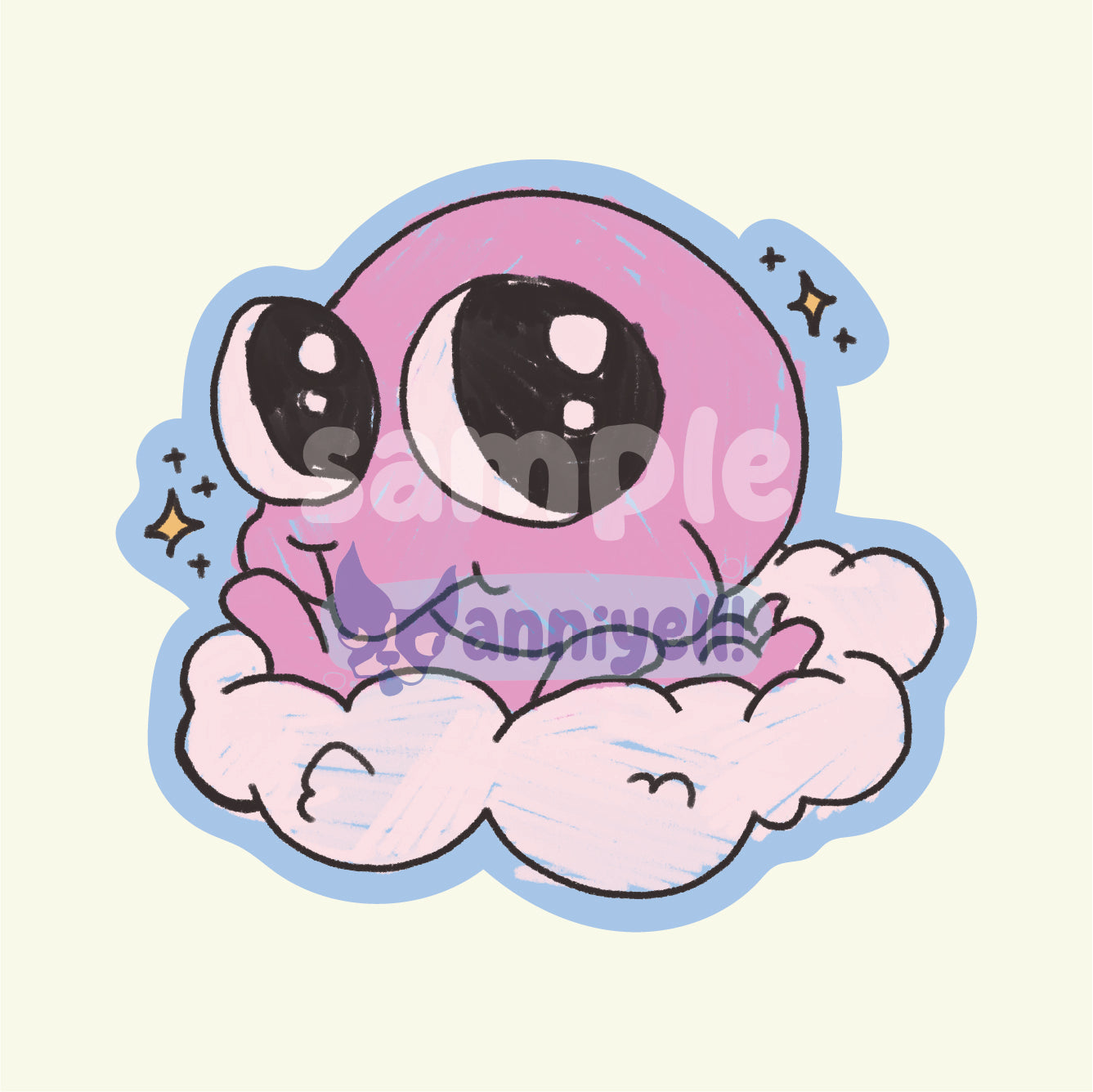 cloud grog Die-Cut Sticker