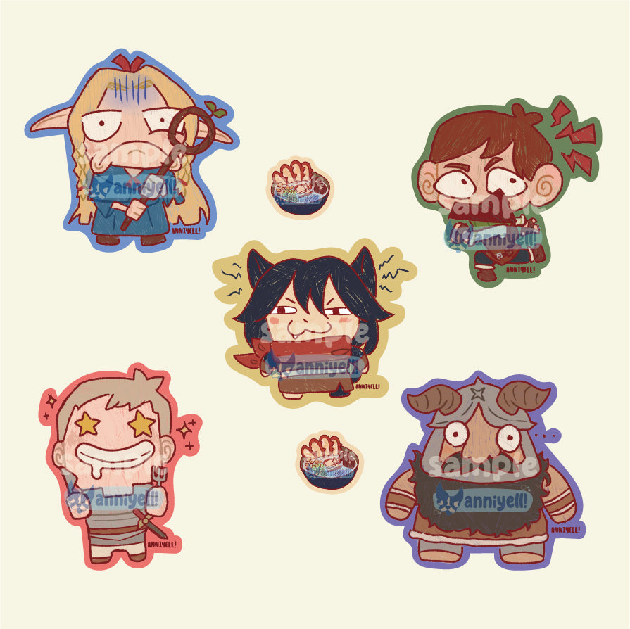 dungeon dwellers! Sticker Pack