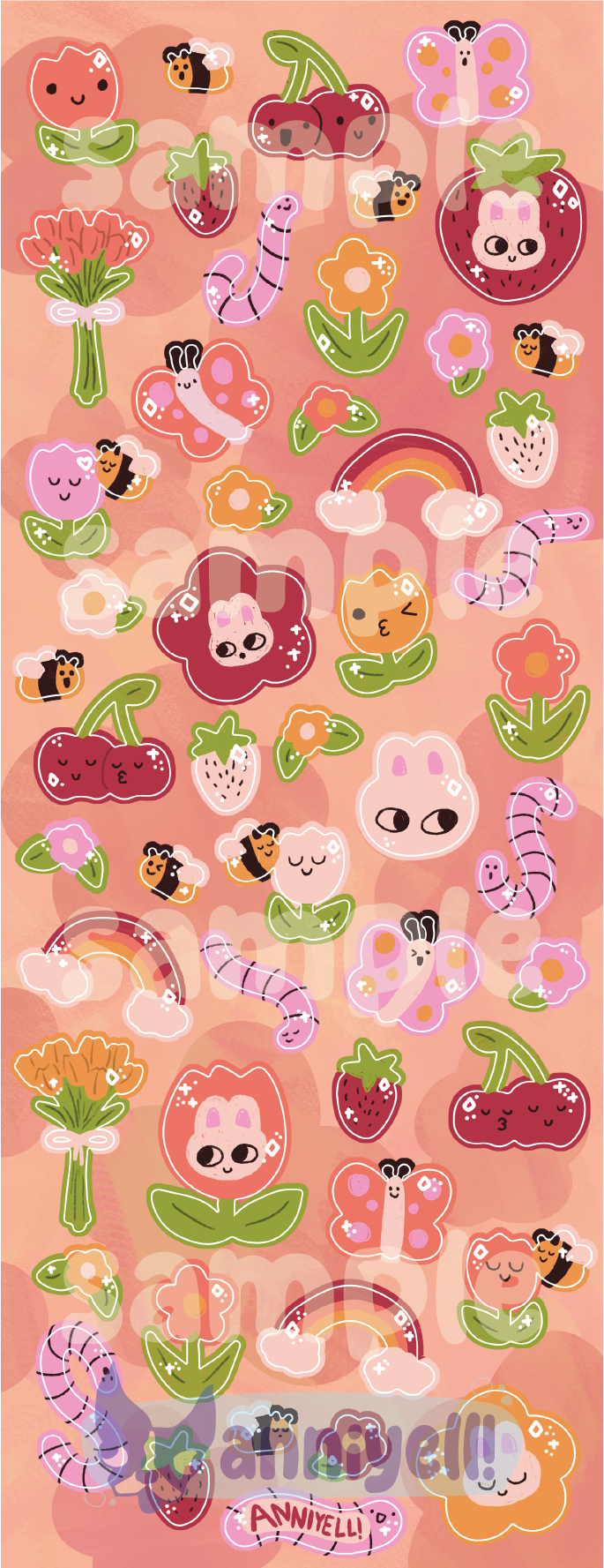 garden friends! Deco Sticker Sheet