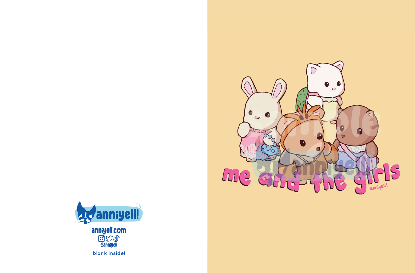 me and the girls Greeting Card