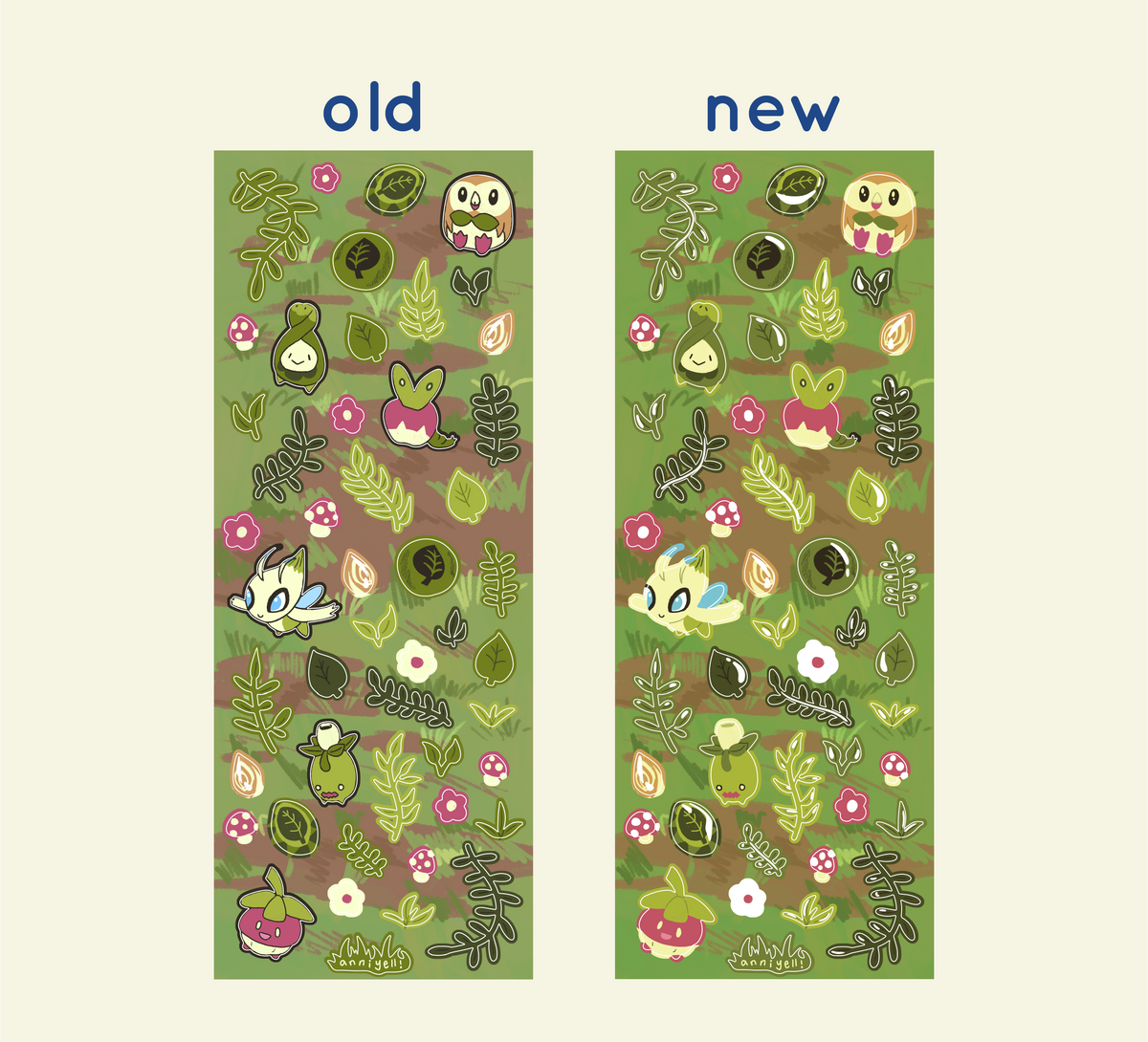 grass types! Deco Sticker Sheet