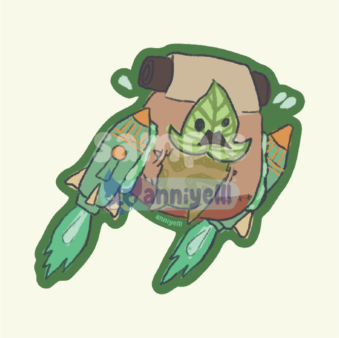 flying forest spirit Die-Cut Sticker