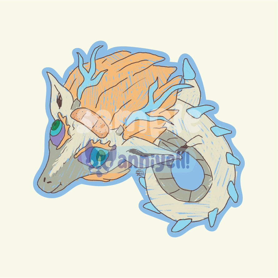 light dragon booboo Die-Cut Sticker
