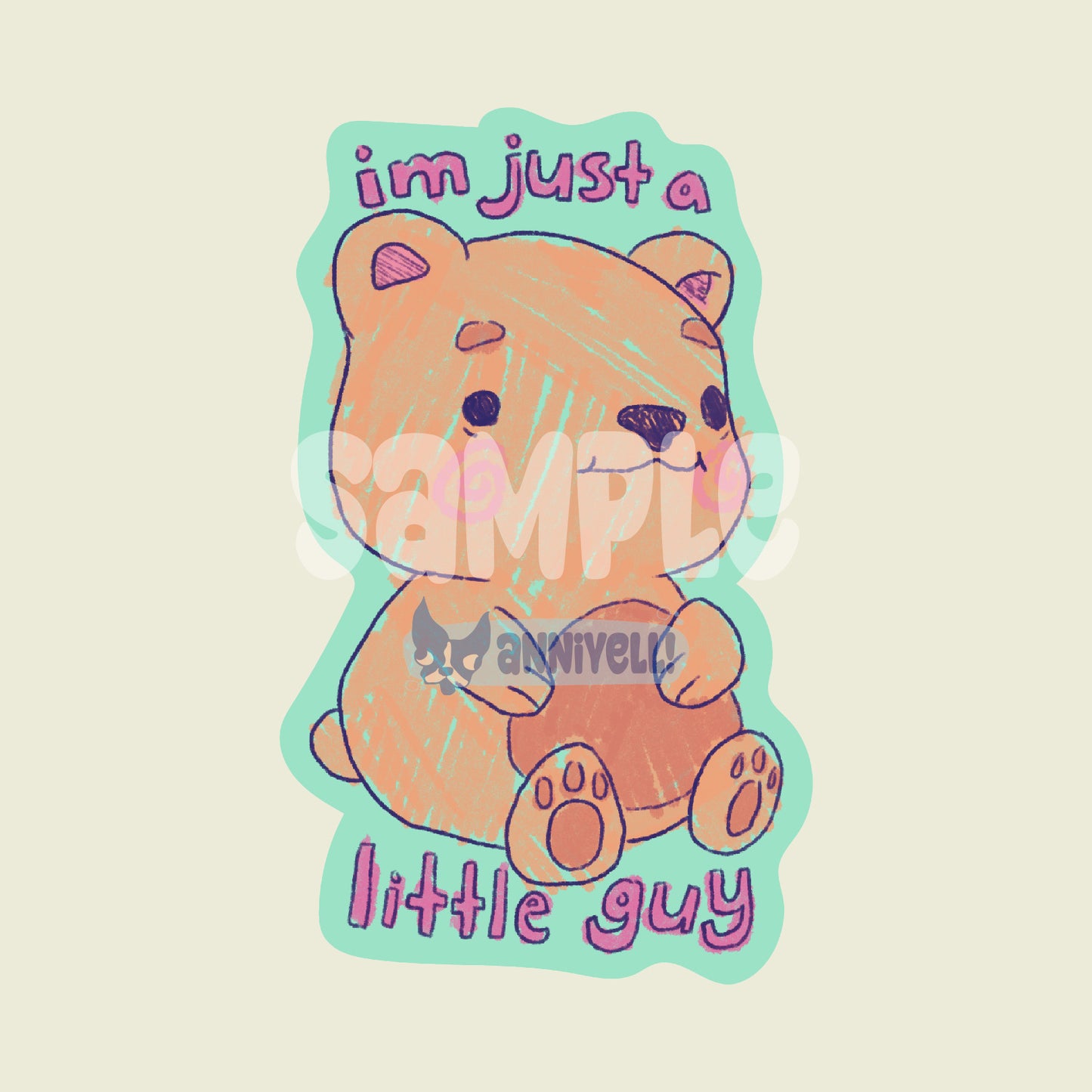 i'm just a little guy Die-Cut Sticker