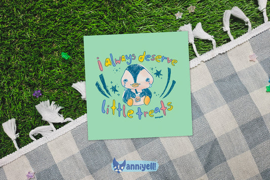 always deserve little treats Mini Art Print