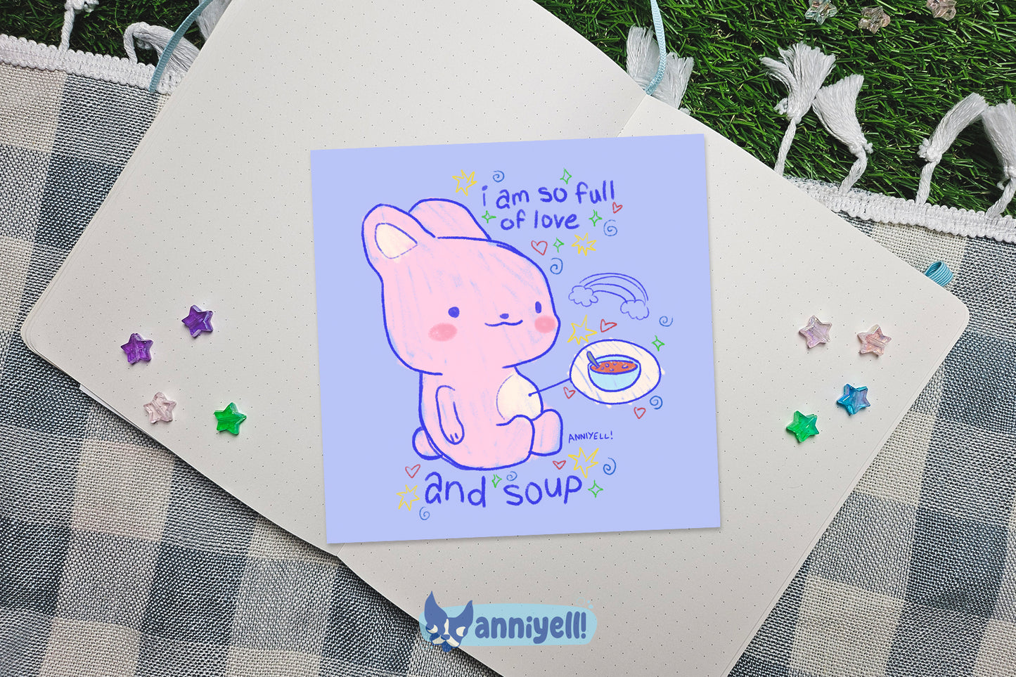 love and soup Mini Art Print