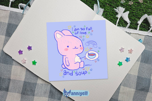love and soup Mini Art Print