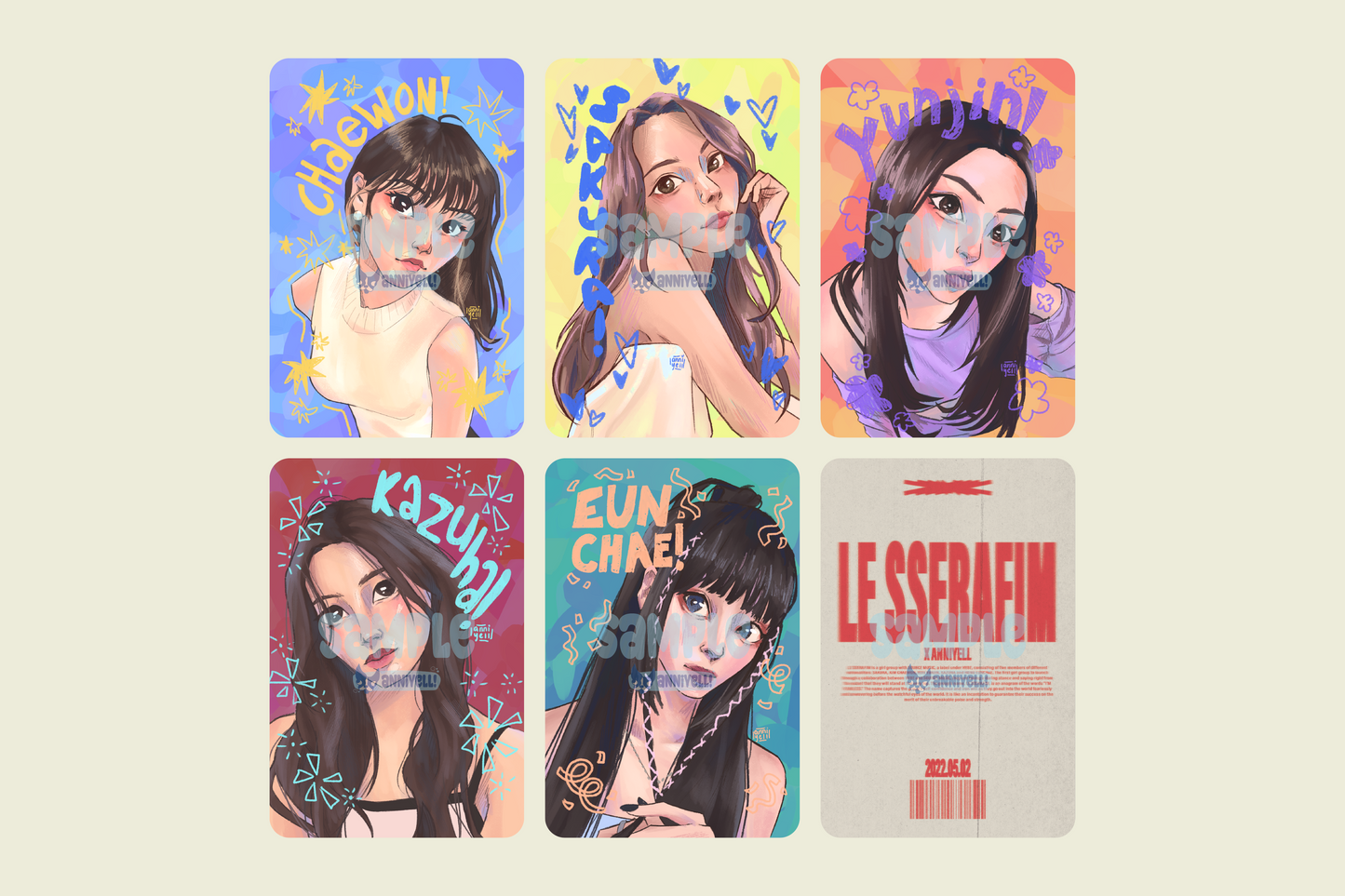LE SSERAFIM Art Photocards