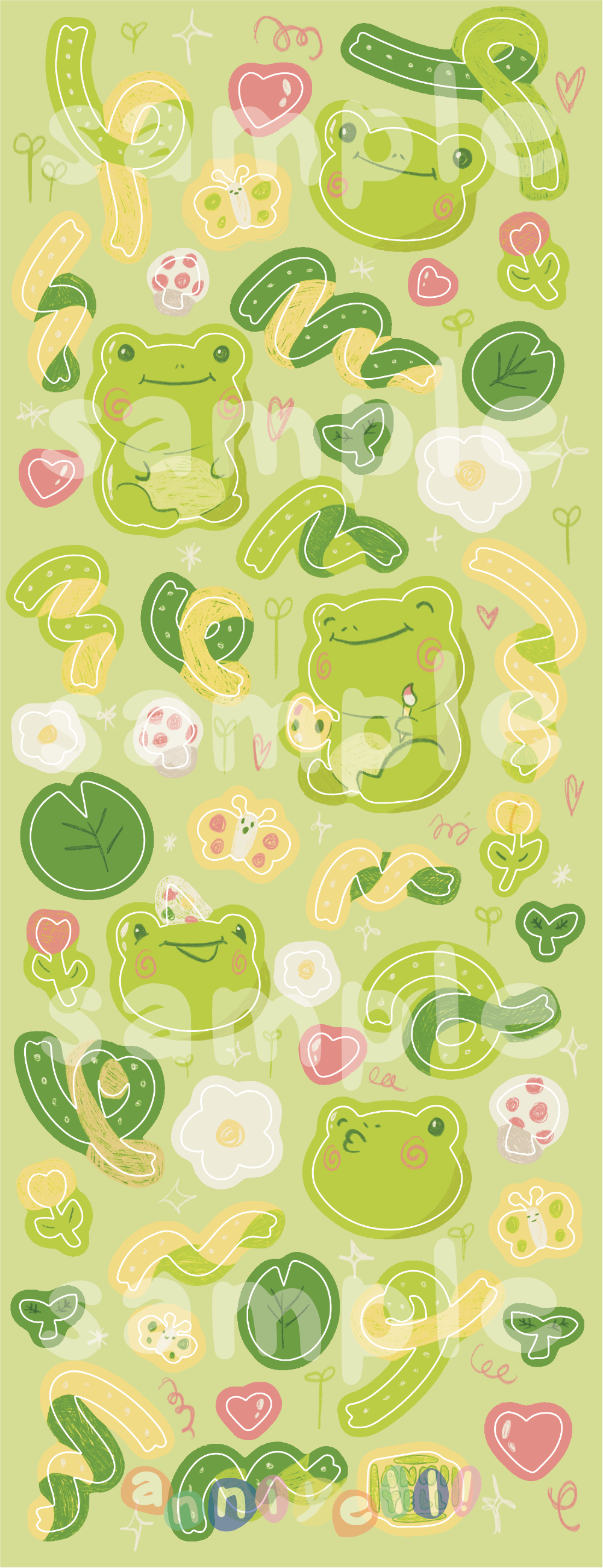 marty the frog! Deco Sticker Sheet