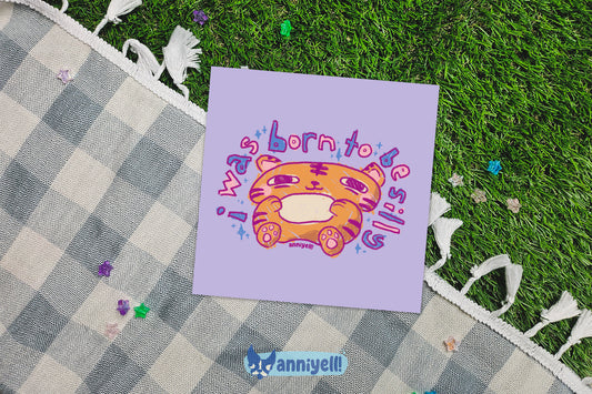 born to be silly Mini Art Print
