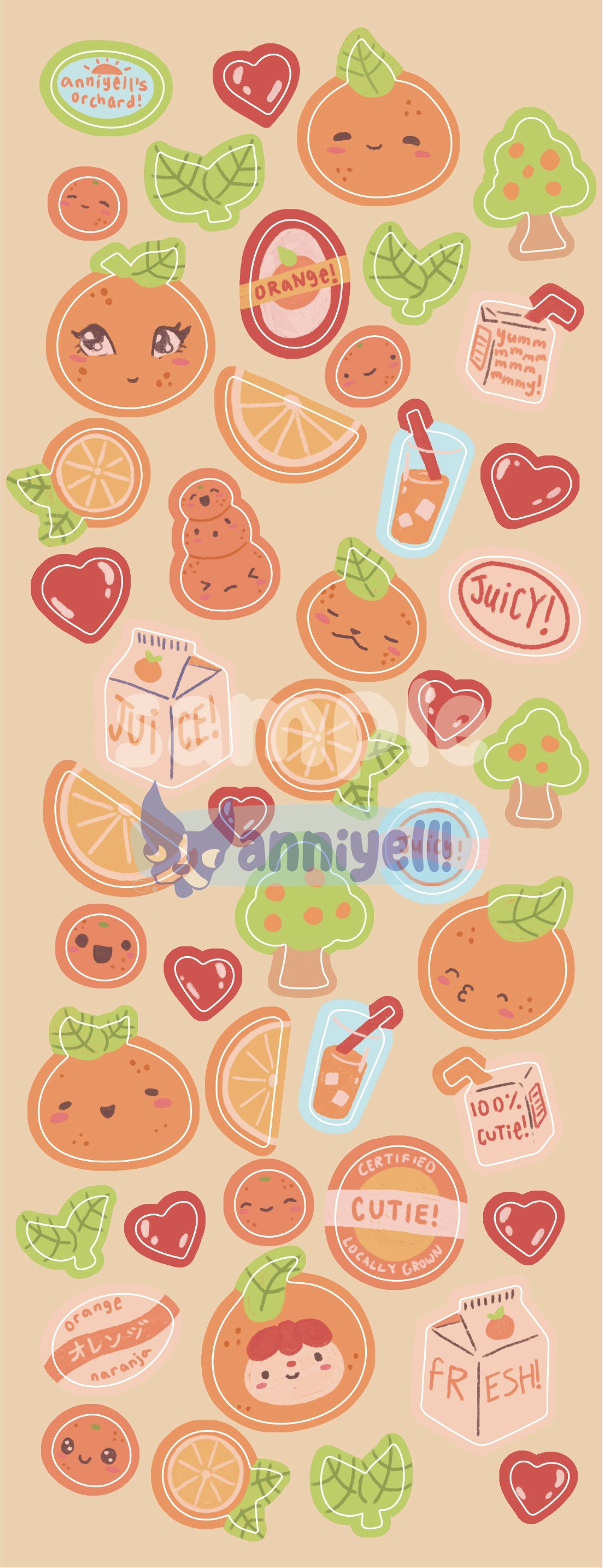 tangy cuties! Deco Sticker Sheet