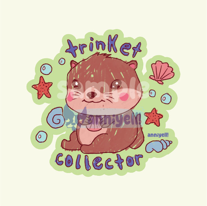 trinket collector Die-Cut Sticker
