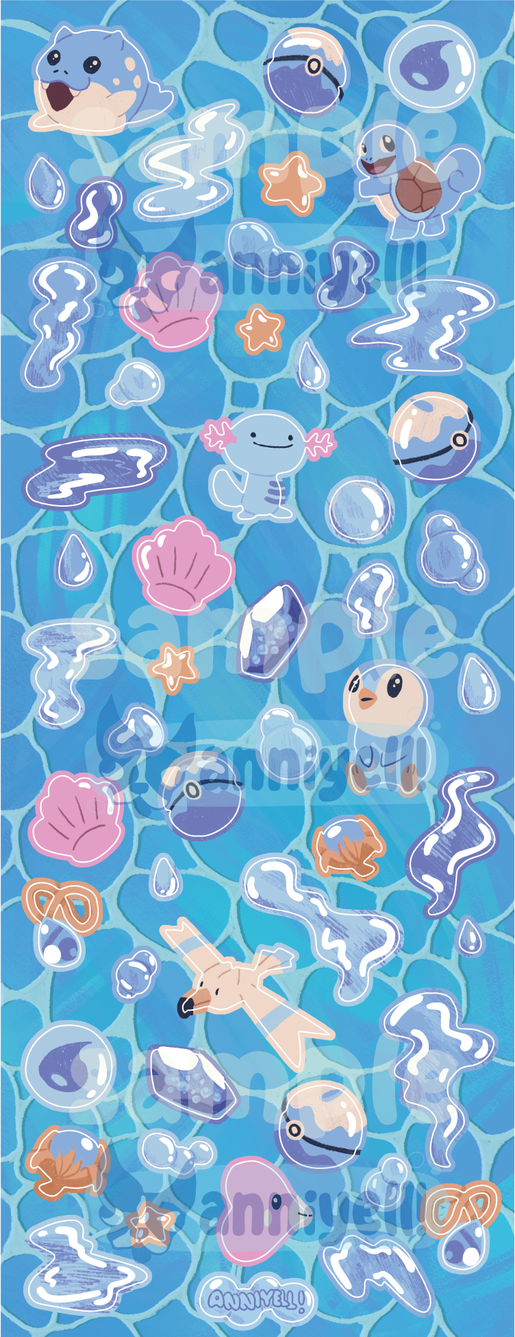 water types! Deco Sticker Sheet
