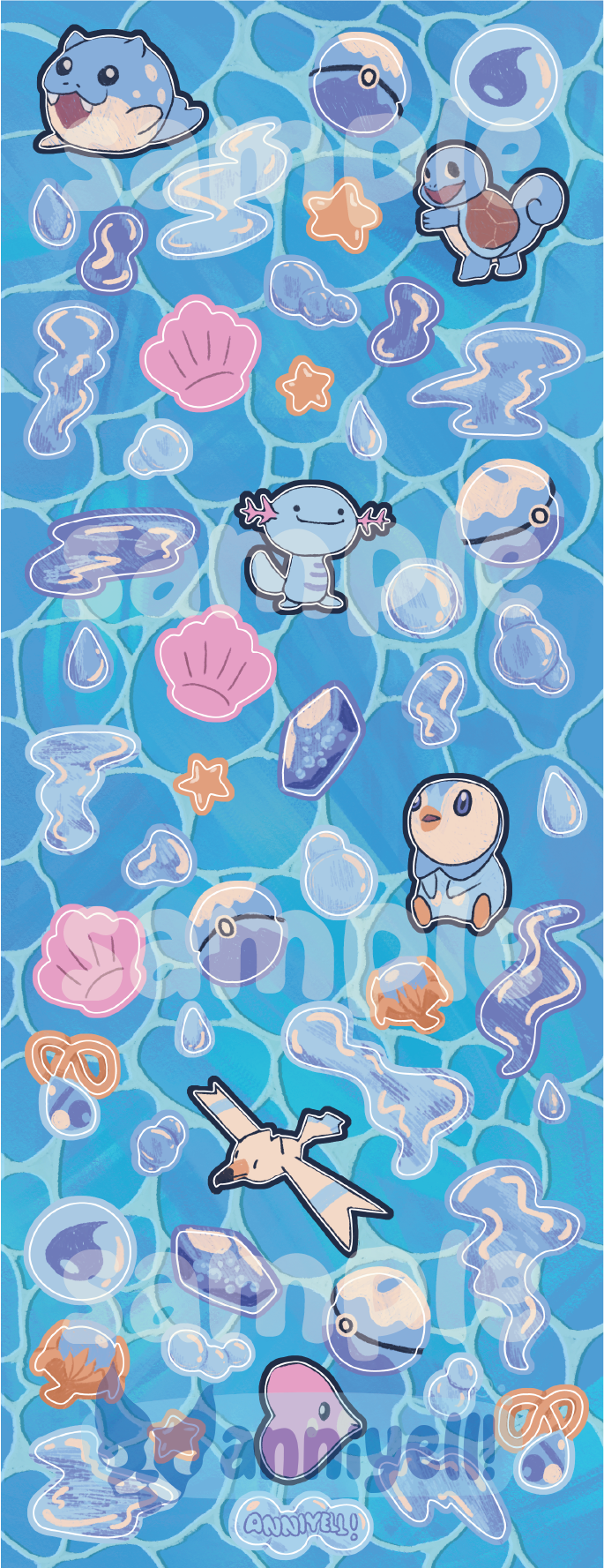 water types! Deco Sticker Sheet