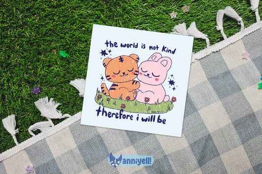 the world is not kind Mini Art Print