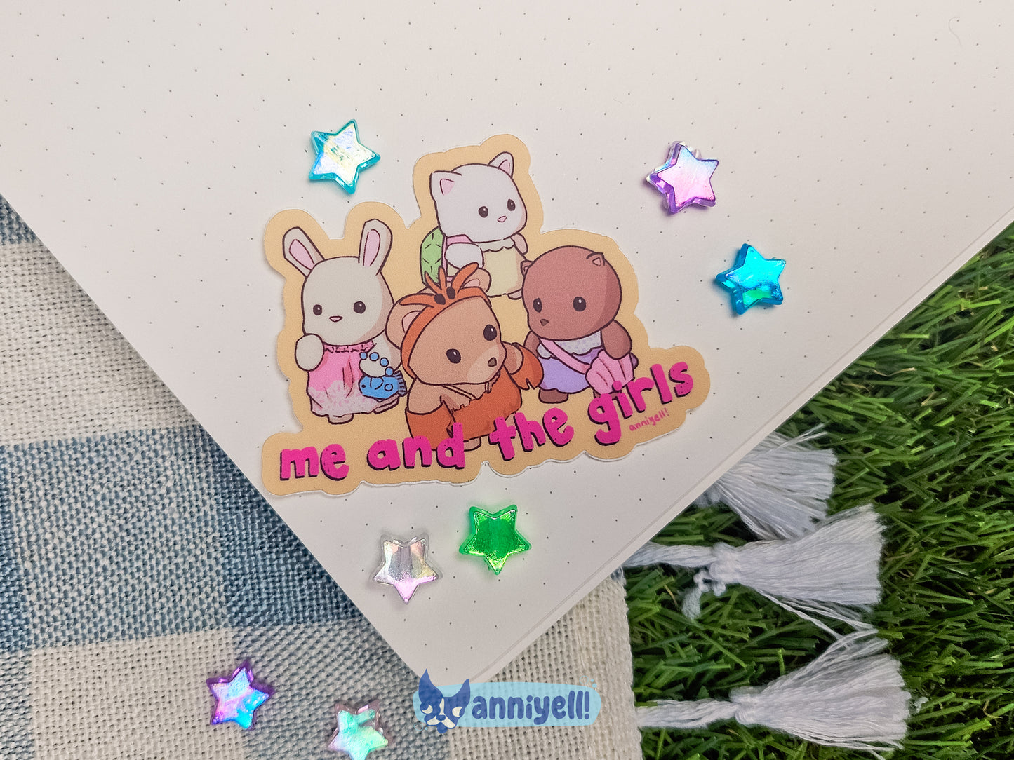 me and the girls/gang Die-Cut Sticker