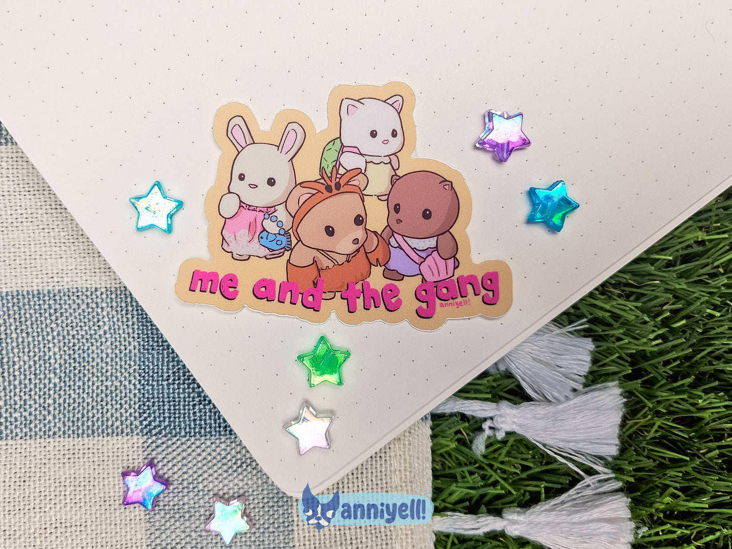 me and the girls/gang Die-Cut Sticker