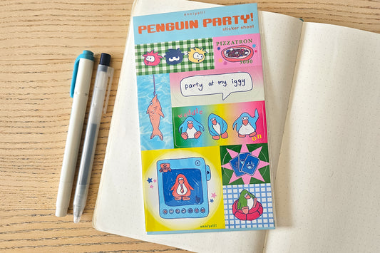 penguin party! Sticker Sheet