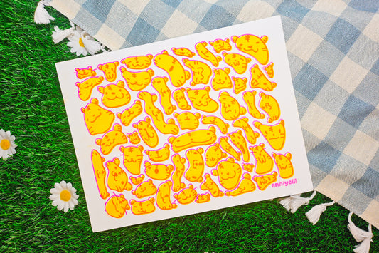 silly tigers Riso Art Print