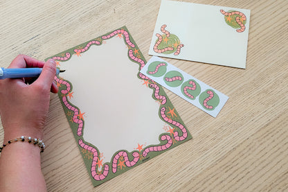 wiggly worms Letter Writing Set