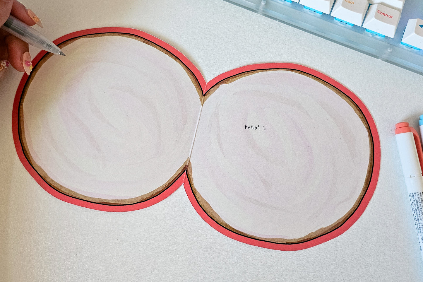 cream cheese bagel Greeting Card