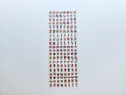 lotsa letters! Deco Sticker Sheet