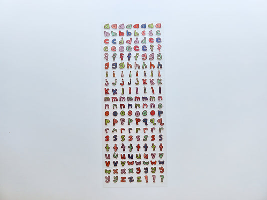 lotsa letters! Deco Sticker Sheet