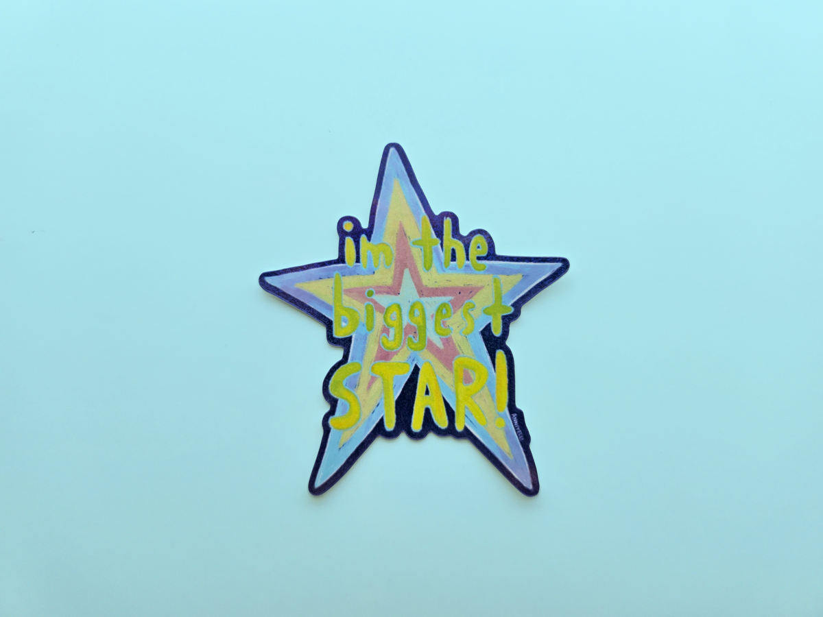 i'm the biggest star! Die-Cut Sticker