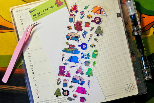 lets go camping! Deco Sticker Sheet