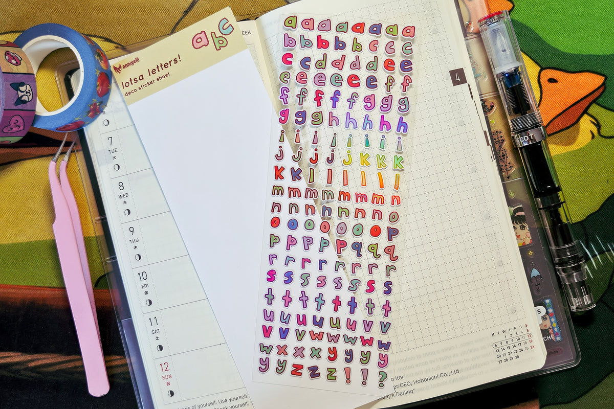 lotsa letters! Deco Sticker Sheet