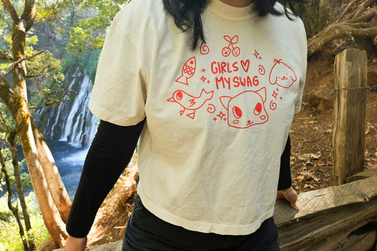 girls love my swag Cropped T-Shirt