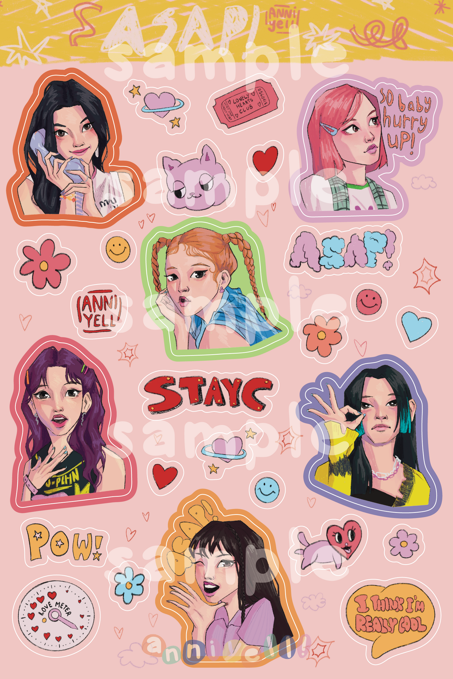 ASAP! MV-Inspired Sticker Sheet